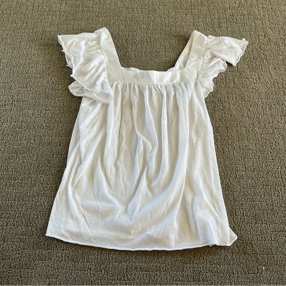 Chaser White Ruffle Sleeve Blouse - Picture 1 of 3